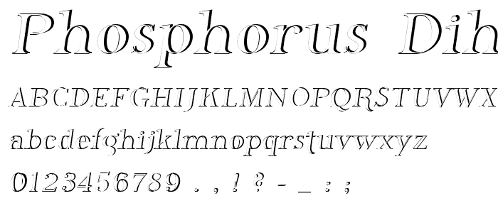 Phosphorus Dihydride font